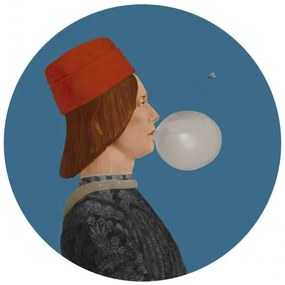 WALLCOLORS Dots Boy with Bubble Gum blue - tapeta POVRCH: Wallstick