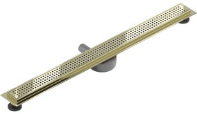 Mexen Flat 360°, nerezový sprchový žľab vzor M08 80 cm, zlatá lesklá, 1525080-40