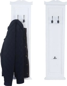 2x vešiaková stena s 3 vešiakmi 53016 - 109x28x3,5 cm, biela
