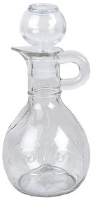 Dekoračná sklenená fľaštička karafa so zátkou - 175 ml