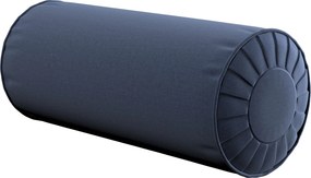 Valcový vankúš so záhybmi farba produktu tmavomodrá látka zamatová