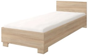 Posteľ 90x200 Svend dub sonoma s roštom