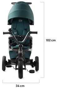 KINDERKRAFT - Detská trojkolka 5v1 EASYTWIST ružová/čierna