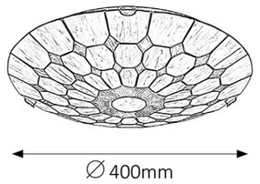 Brilagi - Tiffany vitrážové stropné svietidlo DORAN 2xE27/60W/230V