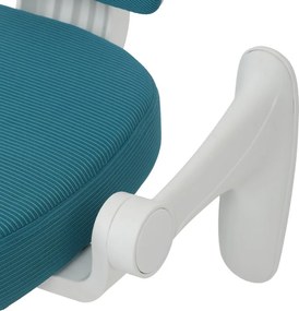 Detská pracovná stolička NANDU — sieť / látka, tyrkysová