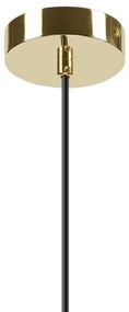 Luster na lanku HARMA 1xE27/15W/230V pr. 25 cm biela/zlatá