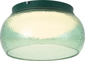 Stropné svietidlo v štýle Art Deco zelené so sklom vrátane LED 3-stupňovo stmievateľné - Thimble