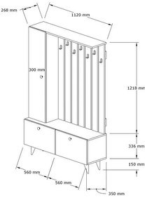 Predsieňová zostava Lala Walnut
