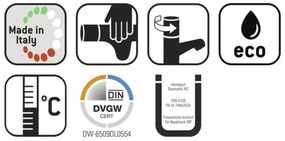 Vaňová batéria s termostatom AVITAL Padola nikel kartáčovaný certifikát DVGW