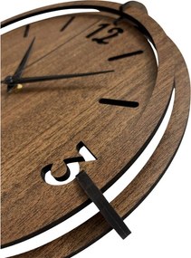 Hodiny z orechového dreva pre moderný interiér| SENTOP HDF0601-ORECH-WENGE