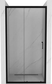 Mexen Apia posuvné sprchové dvere 135 cm, priehľadné, čierne - 845-135-000-70-00