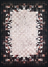 Koberec Porte 2054 BLACK – čierno-béžový vzorovaný obdĺžnik Rozmer: 80x150 cm