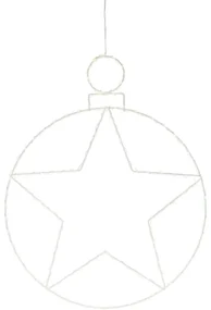 Vianočná závesná LED dekorácia Kerstball Star 236 LED, 48 cm
