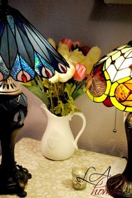 Stolní lampa Tiffany Peacock