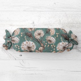 Biante Vankúš valec bonbon Sandra SA-716 Jesenné púpavy na zelenom 15x40 cm