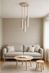 Brilagi - Luster na lanku TUBE 3xGU10/15W/230V béžová/zlatá