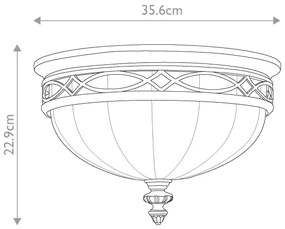 Feiss FE-DRAWING-ROOM-FB - Stropné svietidlo DRAWING ROOM 3xE27/60W/230V
