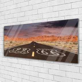 Obraz plexi Diaľnica cesta púšť 125x50 cm