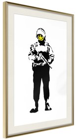 Artgeist Plagát - Smiling Policeman [Poster] Veľkosť: 40x60, Verzia: Zlatý rám s passe-partout