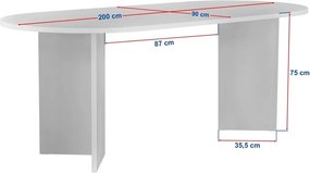 Jedálenský stôl v dekore orecha 90x200 cm Sabella – Kalune Design