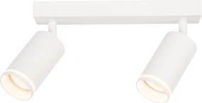 Bodové svietidlo Pipe Ring, 2x biele kovové tienidlo, w