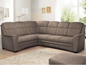 Rohová sedacia súprava Bruno, šedo-hnedá látka, ľavý roh%