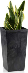 PLASTOVÝ KVETINÁČ PORTO 68X35X35 CM IMITÁCIA BETÓNU ČIERNA