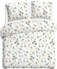 BAVLNENÉ OBLIEČKY COTTONLOVE 200X220 CM, 2KS 70X80 CM KVETY