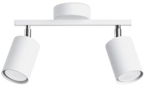 Bodové svietidlo Lemmi, 2x biele kovové tienidlo, (možnosť polohovania)