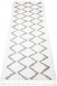 TA Koberec C090A KRÉMOVÁ/TMAVOSIVÁ BOHO Rozmer: 80x300 cm