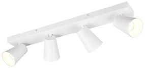 Biele bodové svietidlo ø 8 cm Sharp – Trio