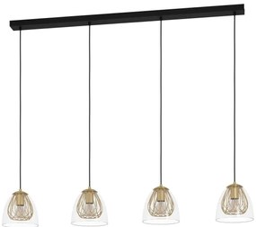 Eglo 390038 - Luster na lanku JAZMINIA 4xE27/40W/230V zlatá