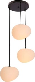 Čierno-biele závesné svietidlo ø 42 cm Stones – Candellux Lighting