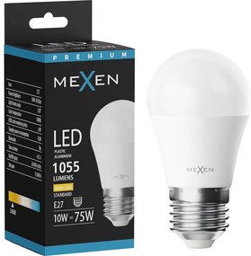 Mexen Nova, LED žiarovka E27, G45, 10W, teplá - 3000K, 1055 lm - L101-E27-1030-01