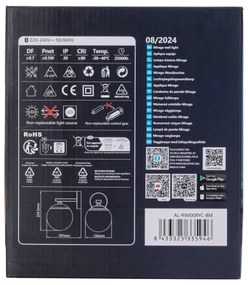 Aigostar - LED RGBW Stmievateľné nástenné svietidlo MESH Smart LED/8W/230V + DO