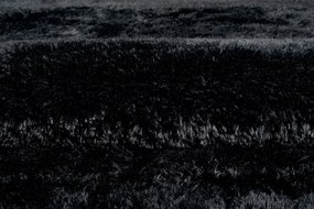 TA Koberec BLACK BLACK SILK Čierny Obdĺžnikový Rozmer: 80x150 cm