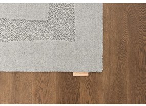 Svetlosivý vlnený koberec 133x190 cm Morphic Rocca – Agnella