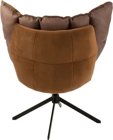 Hnedé zamatové relaxačné kreslo Chair Relax Bubby Brown - 78*73*92cm