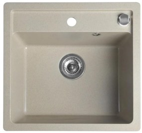 Sapho - Kuchynský drez 53x50 cm granit/béžová