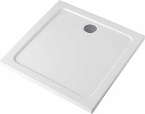 BPS-koupelny Štvorcový sprchový kút HYD-SK93C 100x100 chróm/transparent + vanička HYD-SSV-ST06A biela