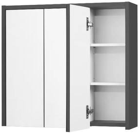 Livarno home Skrinka so zrkadlom Oslo + Skrinka pod umývadlo Oslo s 2 dvierkami + Vysoká skrinka Oslo do kúpeľne  (800011384)