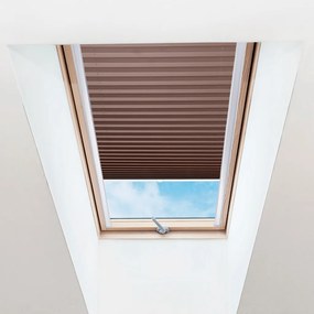 FOA Plisé roleta na strešné okná, Priesvitná, Kávová, P 023 , 100 x 60 cm
