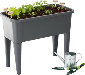 SKLENÍKOVÝ STÔL S VEKOM 76 x 38 x 83 CM ANTRACIT