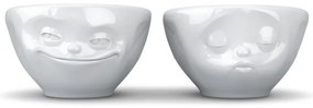 Biele porcelánové misky v súprave 2 ks 100 ml Grinning &amp; Kissing – 58products