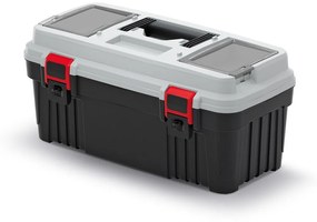 Kufor na náradie 54 × 27,8 × 26,9 cm, s organizérmi, sivá