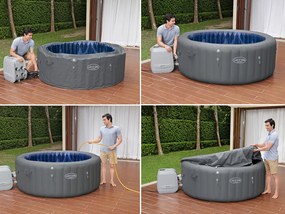 Vírivka Lay-Z-Spa SANTORINI PRO 7 LED hydromassage pre 5-7 osôb Bestway  6001T