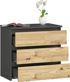Komoda CL3 60 cm grafitově šedá/dub artisan