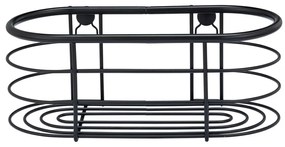 Čierna sprchová polica Wenko Trestina, 26 x 11 cm