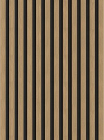 Mexen Lam-F, akustické stenové lamely 275 × 30 cm, plstený podklad 8 mm, technická dyha, orech ľanový, S105-275307-3015-015