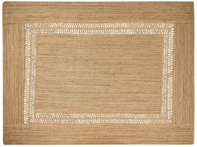 Jutový koberec 300 x 400 cm béžový YENIKOY Beliani